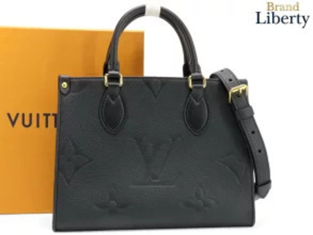Louis Vuitton Monogram Empreinte OnTheGo Handbag Tote Bag Shoulder Noir Black
